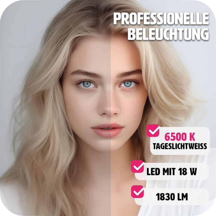 Produktbild tectake 3 Studioleuchten mit Softbox, Stativ und Tasche (Studioleuchte)