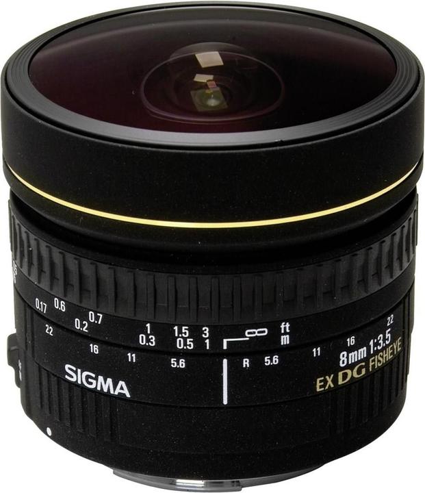 Produktbild Sigma 8mm, f/3.5 EX DG Zirkular Fisheye, Canon EF (Canon EF, Canon EF-S, Vollformat)