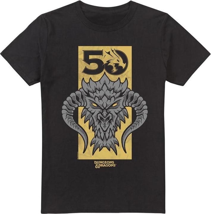 Actual product image Dungeons & Dragons Mens Stacked Logo 50th T-Shirt (M)