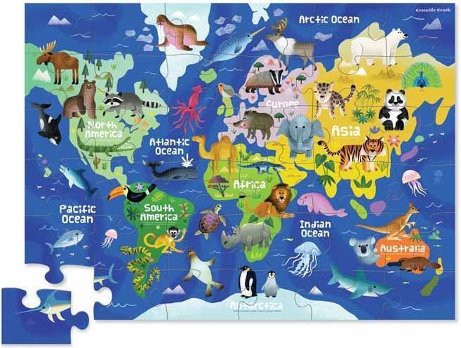 Image du produit Crocodile Creek Ma première carte, Première carte du monde (1000 pièces)