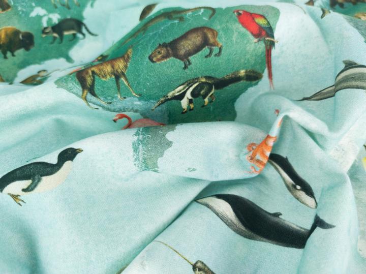 Actual product image Plückefinken Cuddle Cushion - World Map Animals (40 x 40 cm)