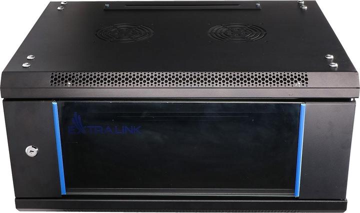 Actual product image Extralink 4U 600X450 WALL-MOUNTED RACK CABINET BLACK Wall mounted rack (4 RU, 19 inch rack)