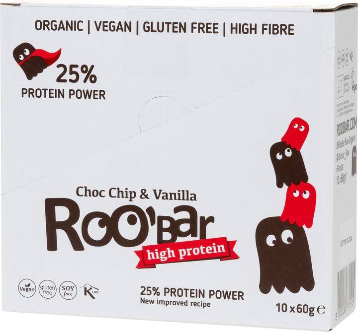 Image du produit Roobar Barre protéinée Choco Chip Vanilla (10x60g) (Choc Chip & Vanilla, 10 pcs, 600 g)
