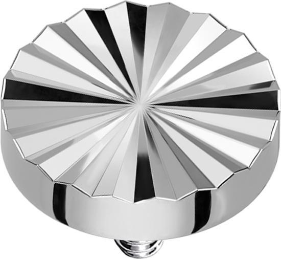 Produktbild Star Piercing Dermal Anchor Diamantschliff Scheibe rund silber (ohne Messing, Titan G23)