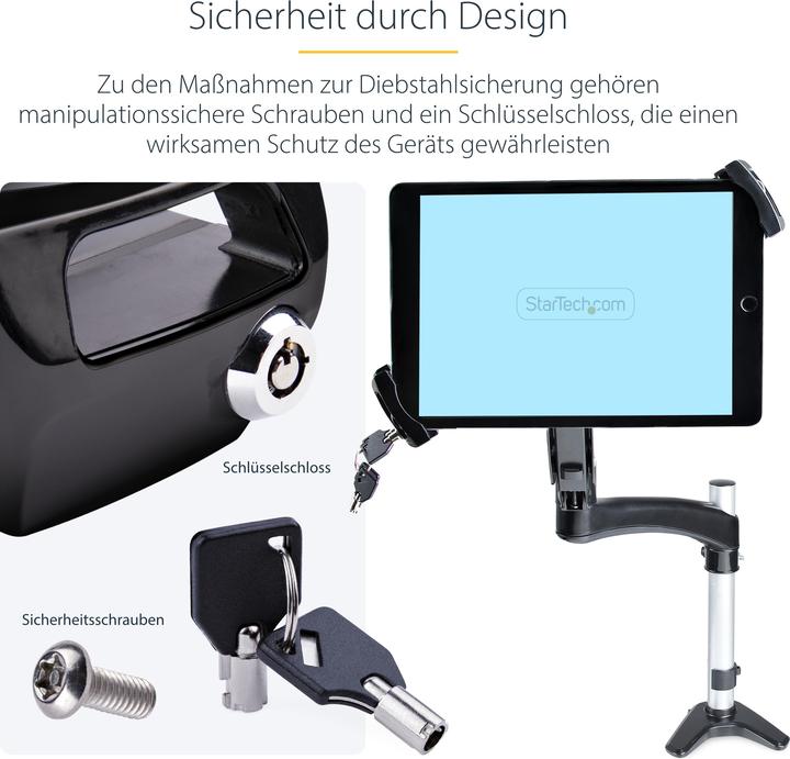 Actual product image StarTech COM VESA Tablet Mount for Monitor Arm - Anti-Theft Tablet Mount for 20.06-31.75c