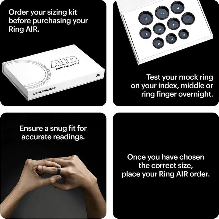 Actual product image Ultrahuman DUPLIKAT Ring Air Sizing Kit Size 5 to 14