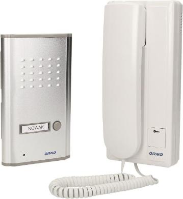 Actual product image MGA ORNO Fossa intercom 1 single-family house for flush-mounting 2-wire 230 V AC Surname Background be (Wireless)