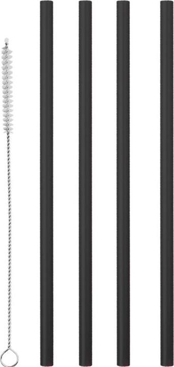 Metaltex Pailles en plastique 12 pièces noir (12 x)