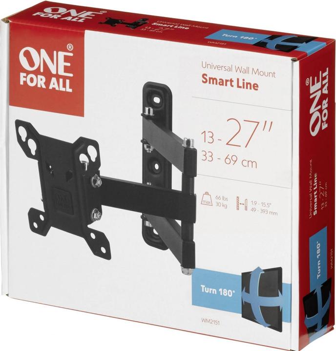 Productafbeelding One for All Slimme WM2151 (Muur, 27", 30 kg)