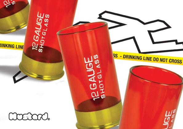 Mustard Shot Glass 12 Gauge (1.20 dl, 4 x, Schnapsgläser + Shotgläser)
