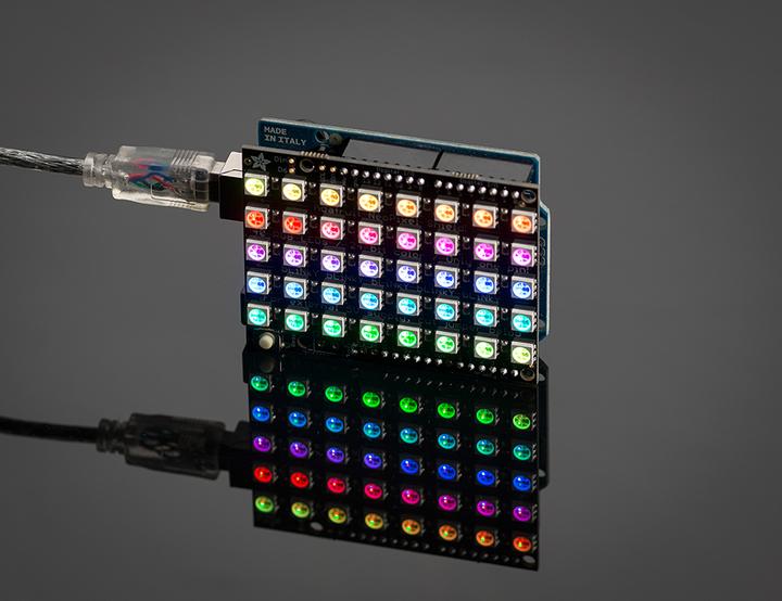 Actual product image Adafruit NeoPixel Shield for Arduino 40 RGB LED Pixel Matr