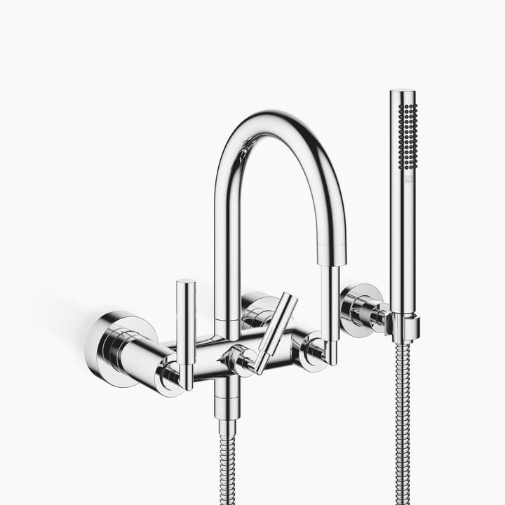 Dornbracht Tara miscelatore per vasca da bagno per montaggio a parete con set doccia, sporgenza 240
