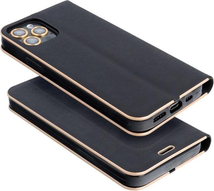Produktbild Forcell Book case OEM LUNA Book Gold for HUAWEI P Smart black (Huawei P Smart+)