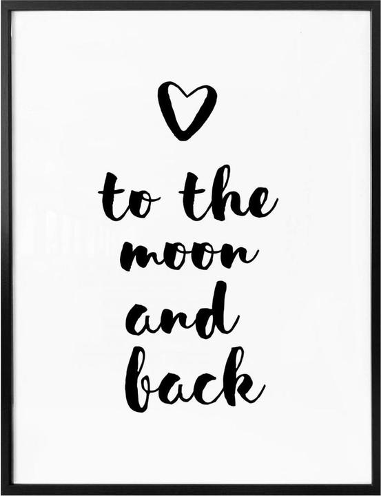 Produktbild Trenddeko Love to the moon and back (40 x 50 cm)