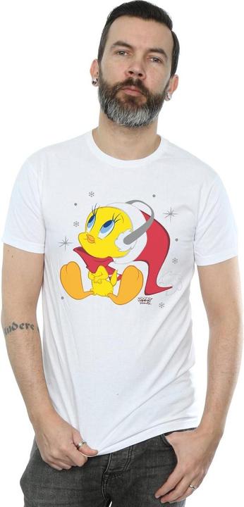 Actual product image Looney Tunes Mens Christmas Tweety T-Shirt (S)