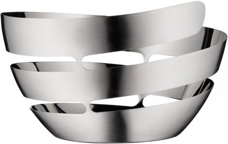 Produktbild WMF Obstkorb gross dekorative Obstschale Brotkorb 26cm Peel Edelstahl teilmatt (16.5 x 26 x 25.5 cm)