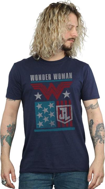 Produktbild Justice League Movie Wonder Woman Flag TShirt (3XL)