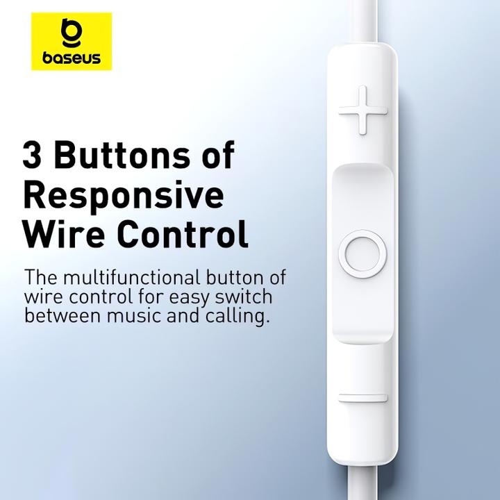 Actual product image Baseus Headphones Encok CZ17 (white) (Cable)