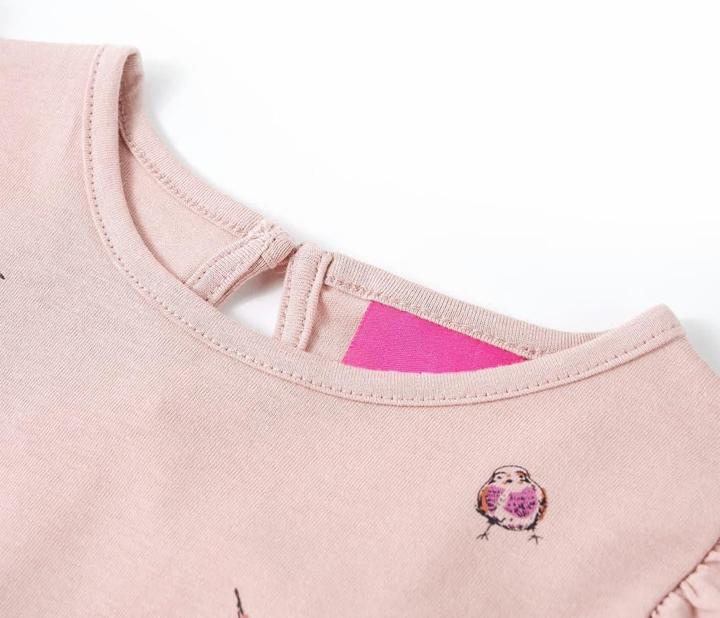 Actual product image VidaXL Children's long sleeve shirt pink 128,Material: 100 % cotton,colour (128)