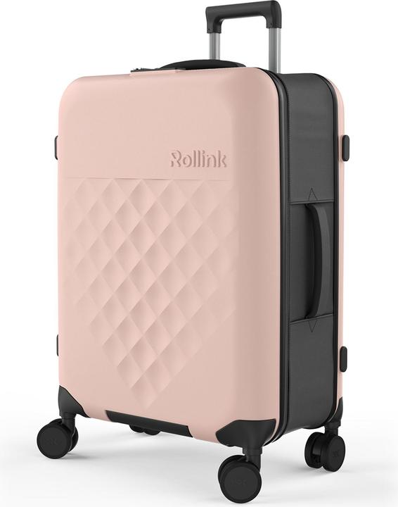 Image du produit Rollink Harde valise / trolley / valise de voyage - Vega 360 - 65 cm - Rose (80 l, M (50 - 90l))