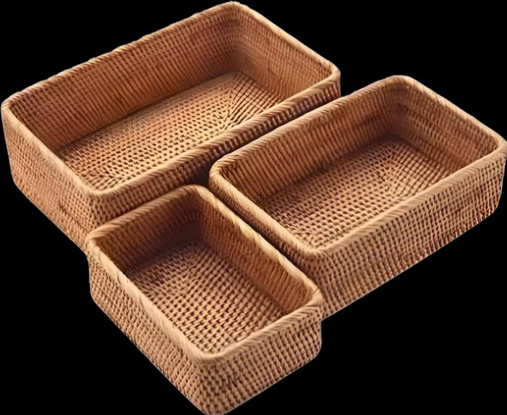 Produktbild Bins and Boxes Aufbewahrungsbox RATTAN (1 x, 20 x 13 x 8 cm, 25.5 x 16 x 9.5 cm)