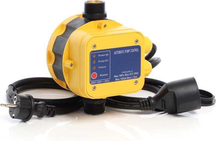 Image du produit Wiltec Pressostat EPC-5 230V 2 Câbles Réseaux d’eau domestiques & Pompes monophasées Anti-marche à sec (Pompe à eau domestique)