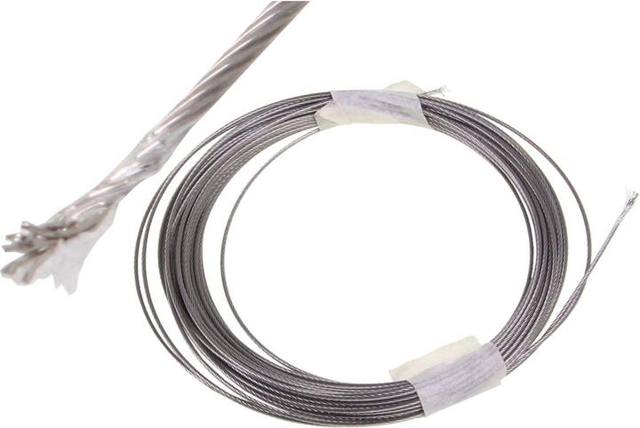 Immagine prodotto Modellbau Lindinger cavo d'acciaio da 1,0 mm rivestito in nylon da 10 metri naturale, 80,6 kg di forza di trazione
