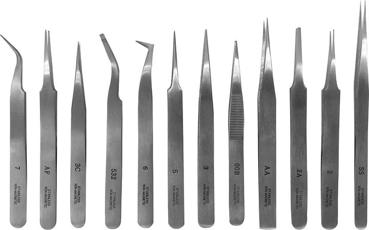 Paulimot Modellbau-Pinzetten-Set, 12-teilig