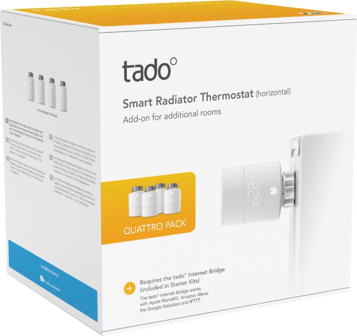 Actual product image tado° Smart radiator thermostat - Quattro Pack