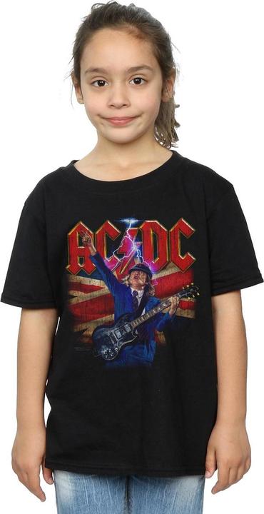 Image du produit AC/DC T-shirt en coton Angus Union Flag Lightning pour filles (152, 158)
