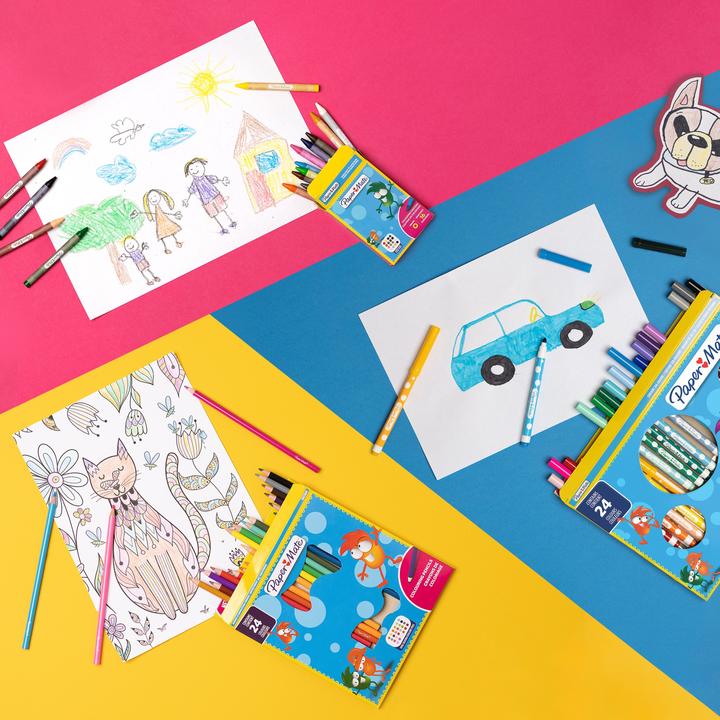 Image du produit Paper Mate Crayons de couleur Kids Colouring Bunting 24er M Blister (Multicolore, 24 x)