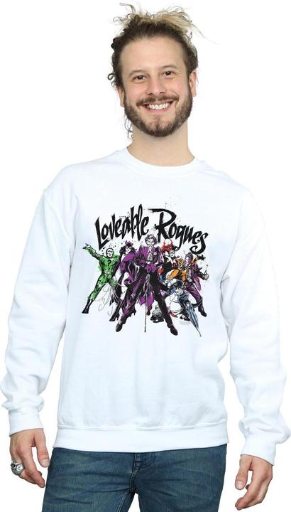 Actual product image Mens Batman Loveable Rogues Cotton Sweatshirt (XXL)
