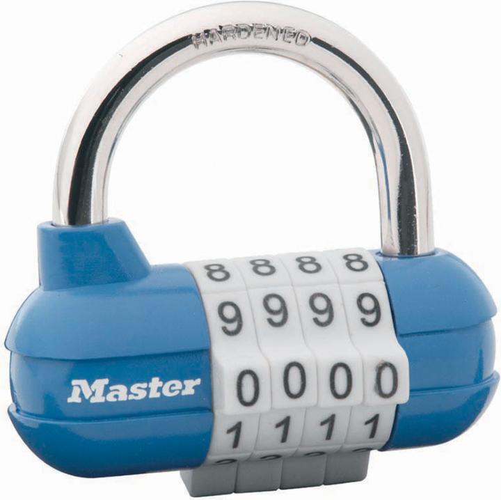 Produktbild Master Lock breites Pro-Sportvorhngeschloss mit individuell einstellbarer Zahlenkombination verschiedene Farben