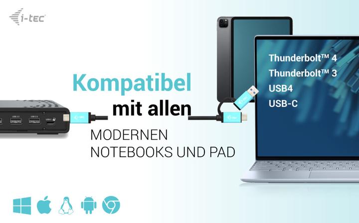 Produktbild i-tec Triple Display Docking Station Gen 2 (USB-C, 13 Ports)