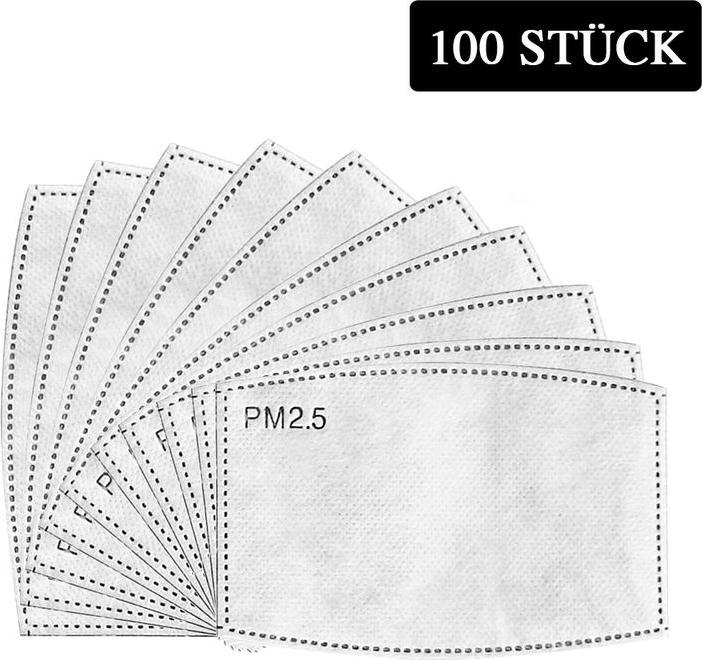 Immagine prodotto Hermex PM2.5 Filtro con carbone attivo per maschera facciale Maschere antipolvere 100 pezzi (100 x)