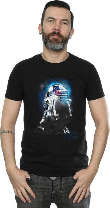Immagine prodotto Star Wars Maglietta in cotone brossurato R2-D2 per uomo (L)