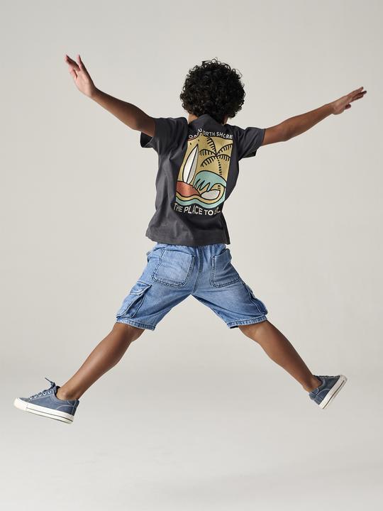Produktbild Vertbaudet Jungen T-Shirt mit Motiv vorn und hinten, mit Recycling-Baumwolle (92)