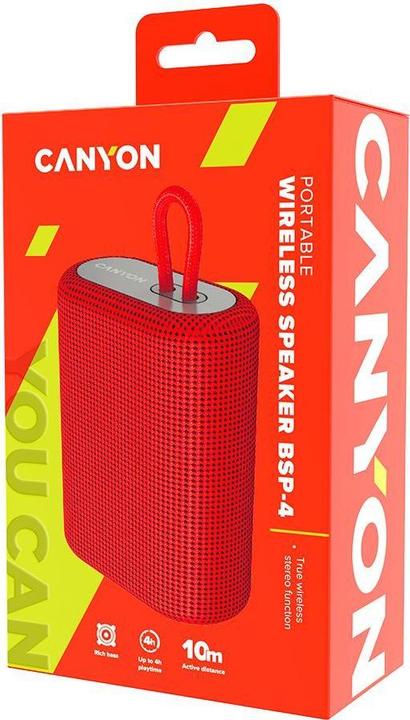 Actual product image Canyon Bluetooth speaker BSP-4 5W (4 h, Battery operated)