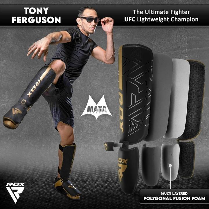 Actual product image Rdx Shin Instep F6 Matte Golden-M (M)