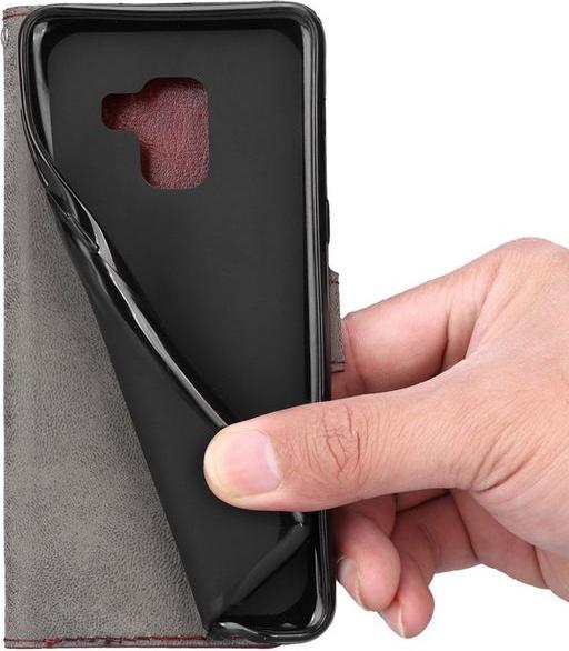 Produktbild MU Classic Crazy Horse Leder Bookcover Hülle (Samsung Galaxy A8 (2018))