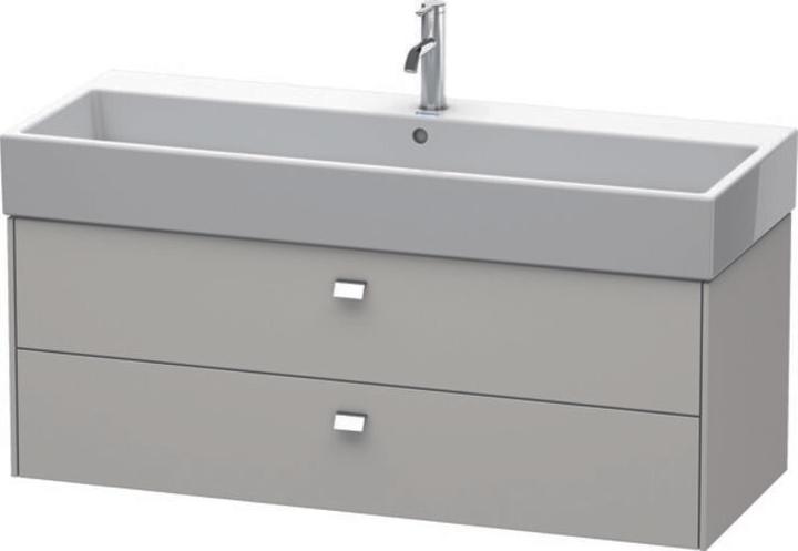 Image du produit Duravit Meuble sous-vasque BRIOSO poignées chr 442x1184x459mm gris béton mat (118,5 x 44,5 x 46 cm)