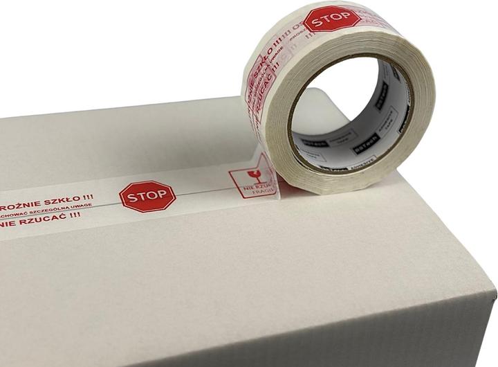 Produktbild Bestpak BSTech Klebeband mit Aufdruck 48x100m „Careful glass“ 6 Stk (48 mm)