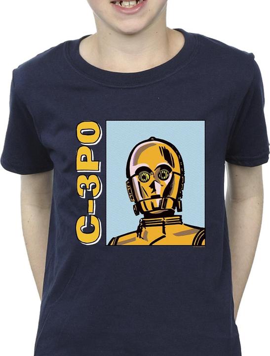 Immagine prodotto Star Wars C3PO Line Art Maglietta Ragazzi (140, 146)