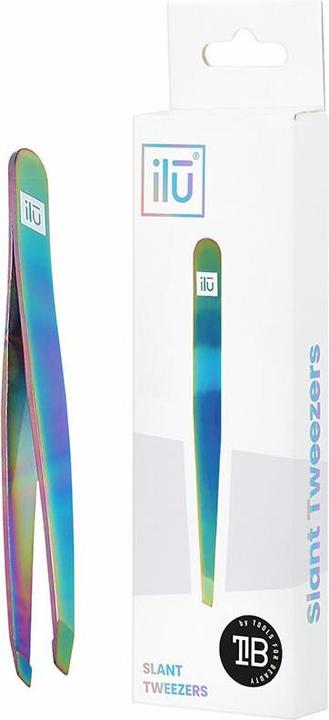Actual product image Tools for Beauty T4B ILU Eyebrow Tweezers Precision Tip Plucking Tweezers Facial Hair Removal (Rainbow)