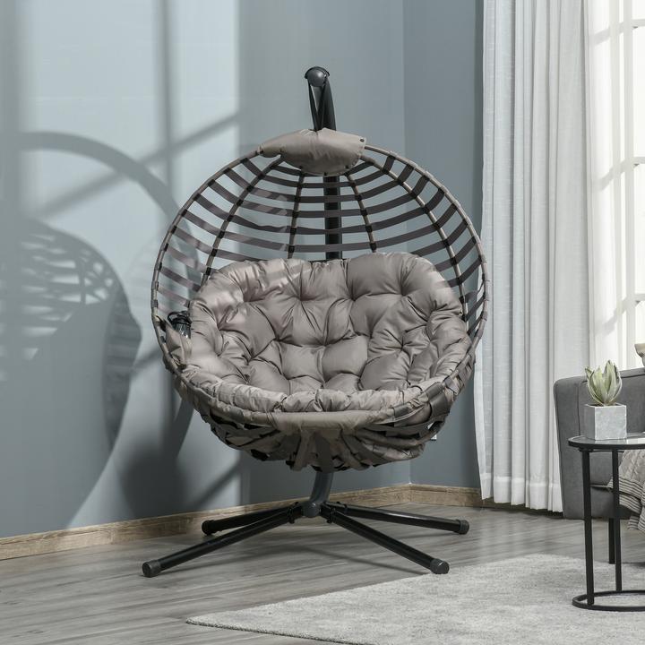 Image du produit Outsunny Fauteuil suspendu avec coussin (120 kg)