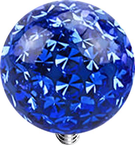 Image du produit Star Piercing Dermal Anchor Cristal Boule bleu foncé Epoxy Couche de protection (Acier chirurgical 316L, sans laiton)