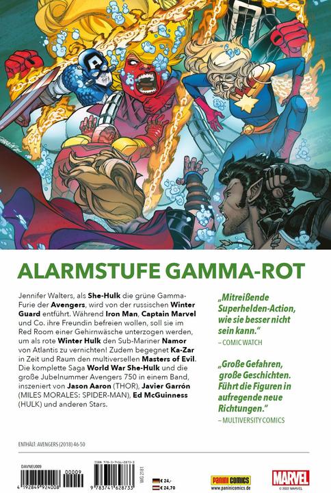 Image du produit Panini Avengers - Neustart (Allemand, David Baldeón, Jason Aaron., Rafael Fonteriz, Flaviano, Aaron Kuder, Steve McNiven, Christopher Ruocchio, Carlos Pacheco, Michael Strittmatter, Javier Garron, 2022)