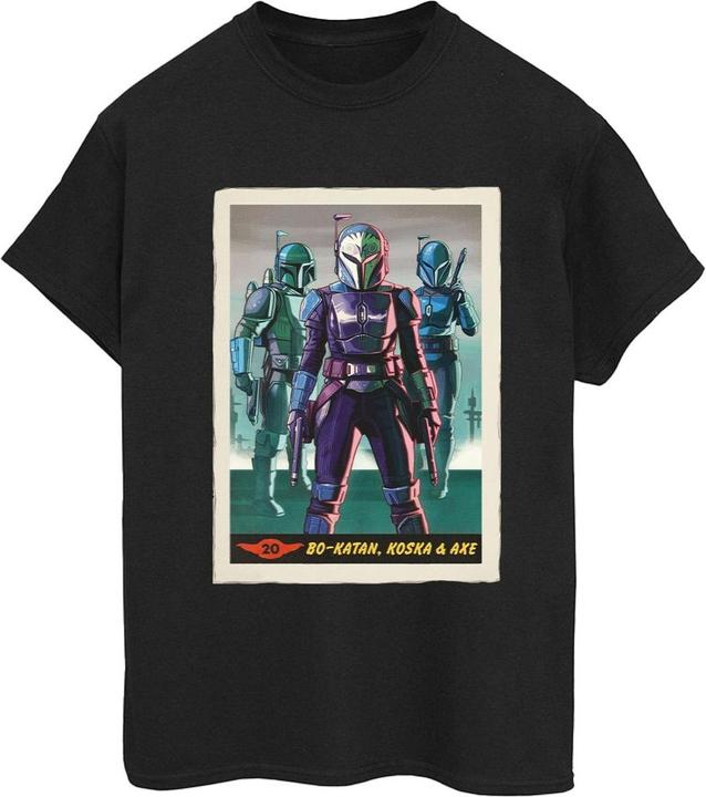 Actual product image Star Wars Womens/Ladies The Mandalorian Bo-Katan Koska and Axe Cotton Boyfriend T-Shirt (S)
