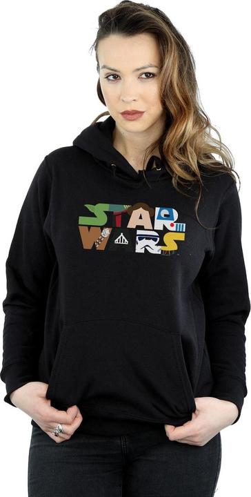 Immagine prodotto Star Wars Character Logo Felpa con Cappuccio Donna (M)