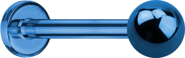 Star Piercing Micro Labret dunkelblau mit Kugel (ohne Messing, Titan G23)